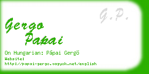 gergo papai business card