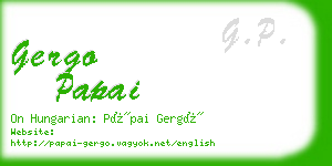 gergo papai business card